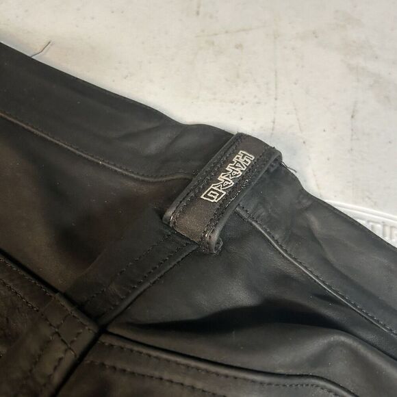 Harro Mens Black Leather Motorcycle Trousers | Vintage Protective Biker Gear VTG - Picture 11 of 11